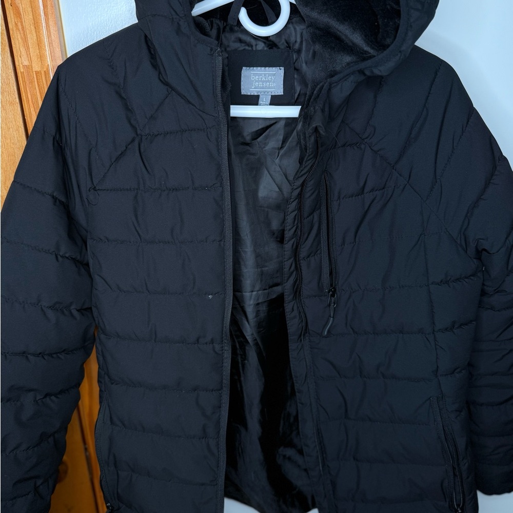Weatherproof Men's Black Hooded Puffer Jacket